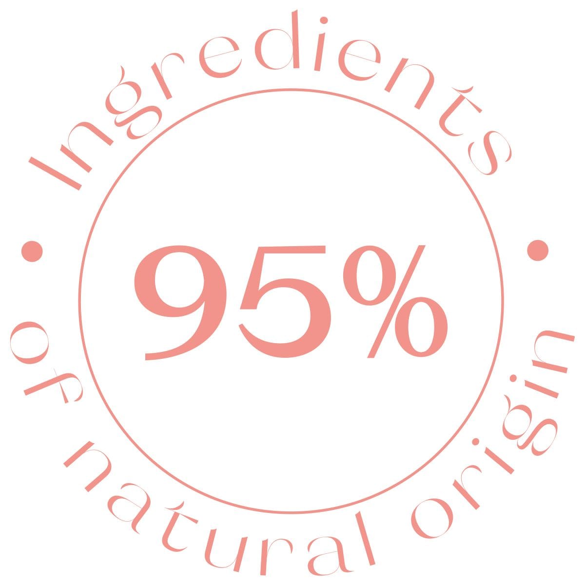 95% of ingredients of natural origin