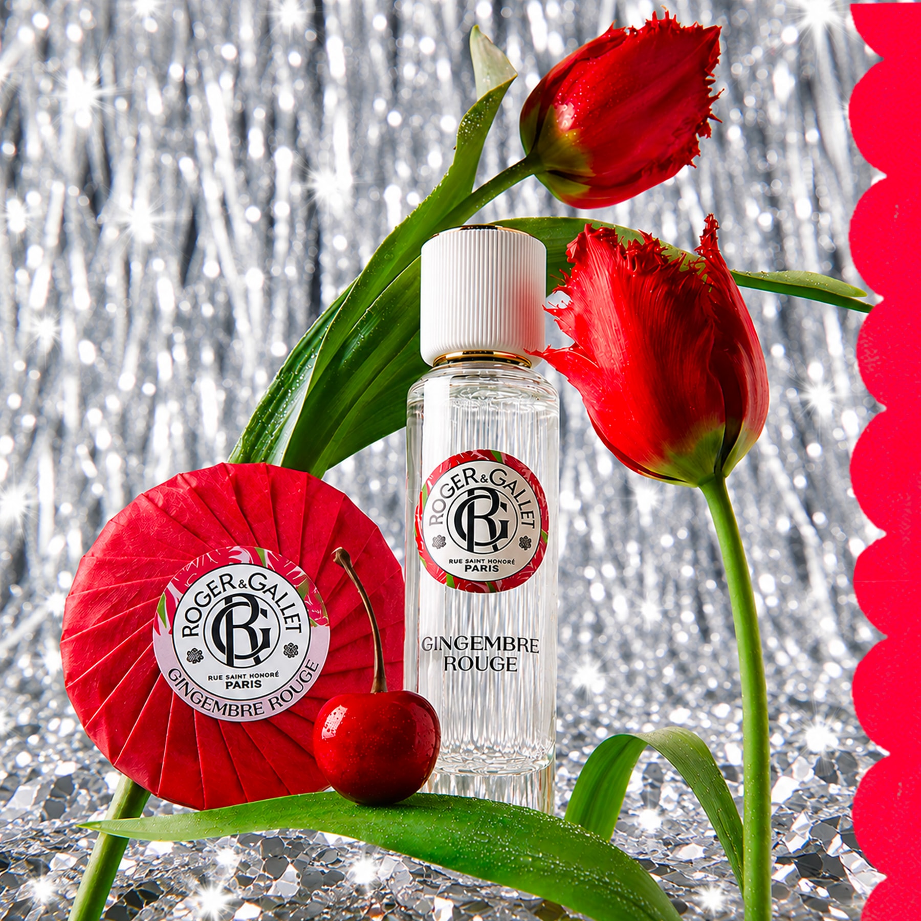 Gingembre Rouge Christmas gift set wellbeing fragrant water + wellbeing soap