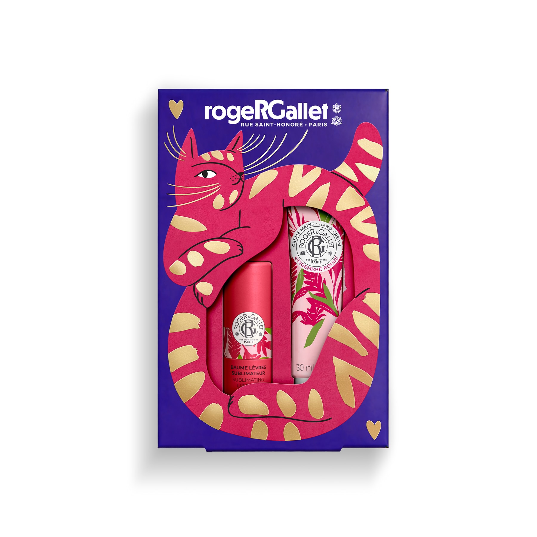 Gingembre Rouge Christmas gift set sublimating lip balm + wellbeing hand cream