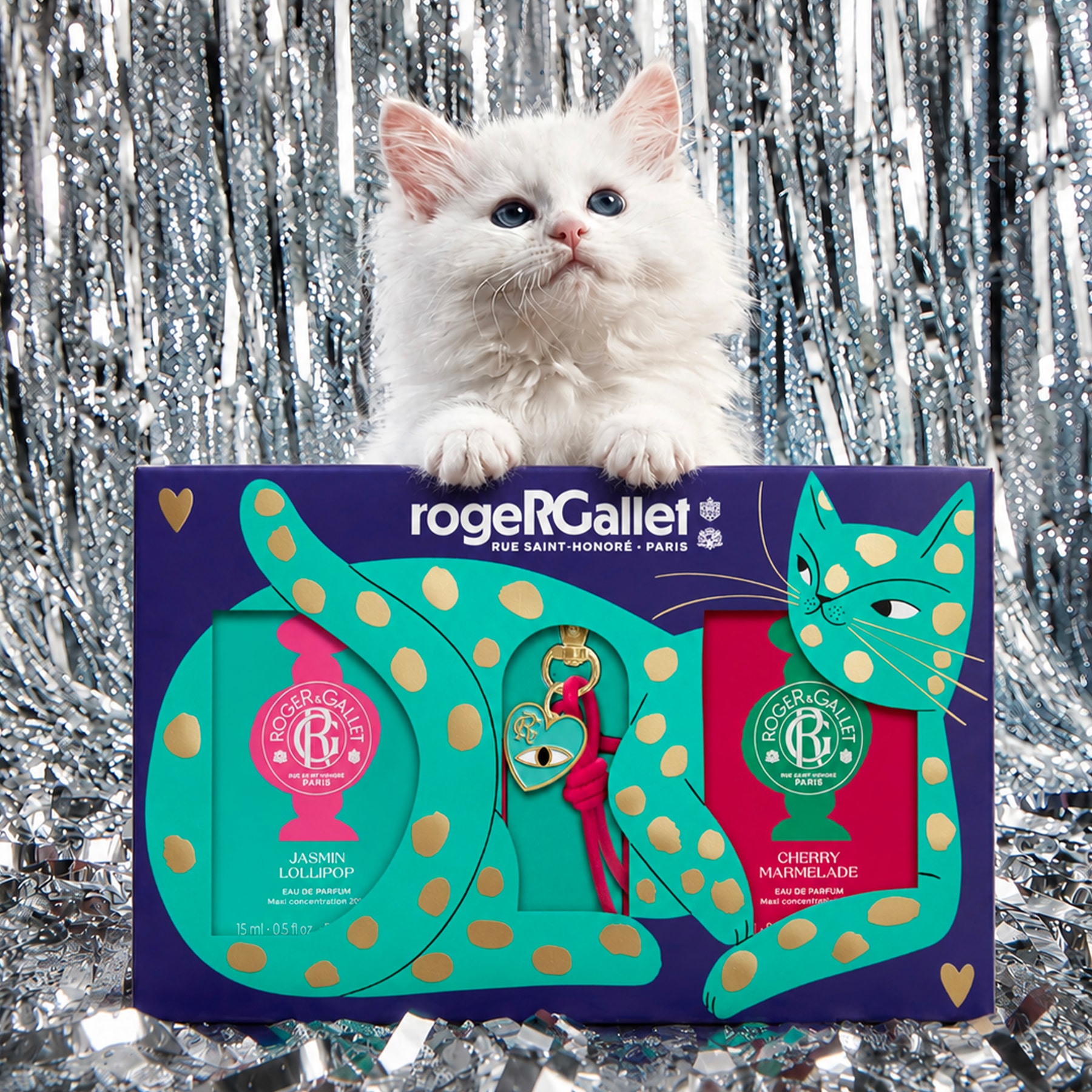 Multi-Fragrances Christmas Gift Set Eau de Parfum Roll on  Jasmin Lollipop & Cherry Marmelade