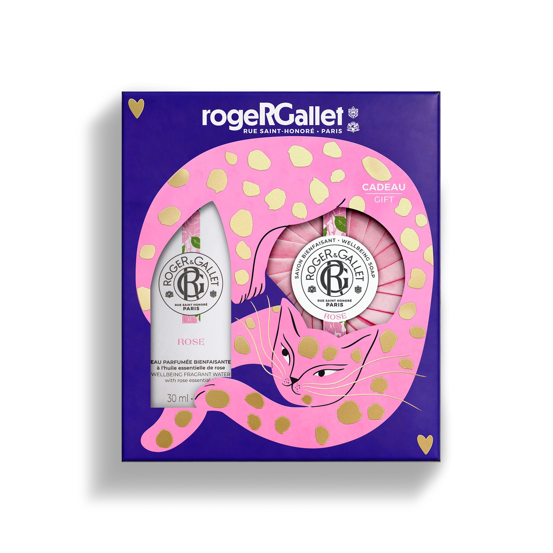 Rose Christmas gift set wellbeing fragrant water + wellbeing soap