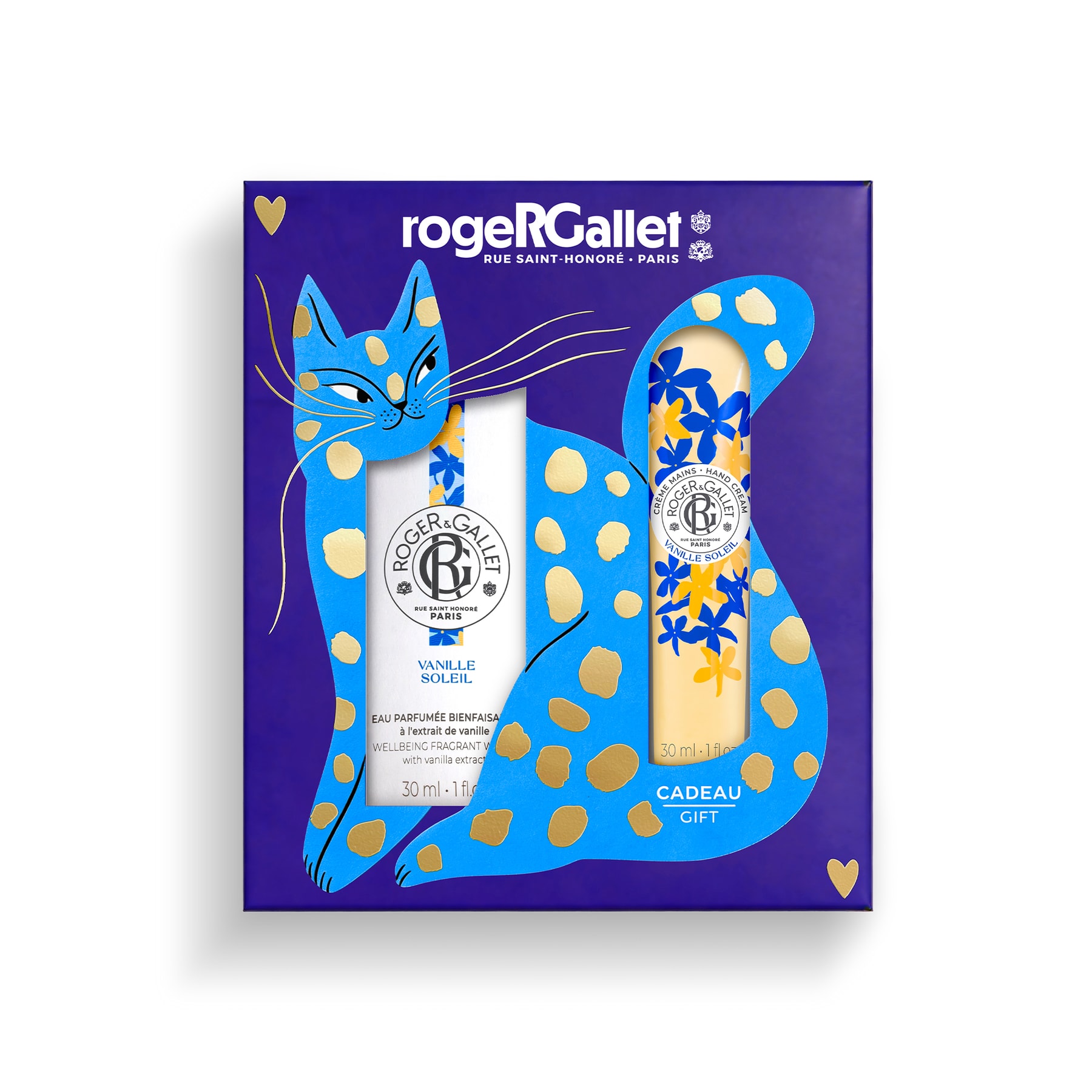 Vanille Soleil Fragrant wellbeing water gift set 30ml and hand cream