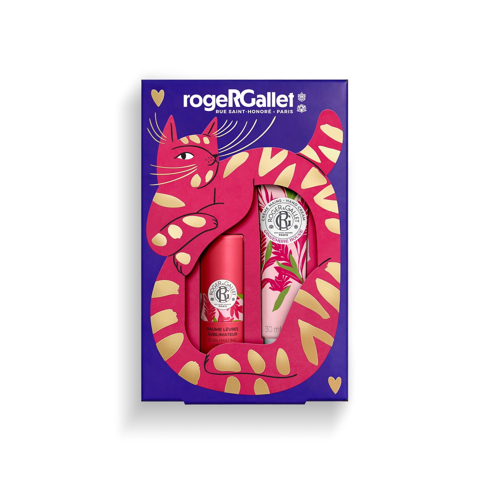 Gingembre Rouge Christmas gift set sublimating lip balm + wellbeing hand cream